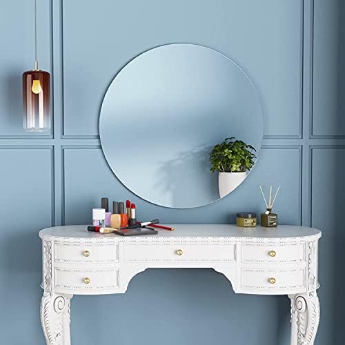 12'' Round Wall Mirror Tiles Self Adhesive Circle Mirror for Wall
