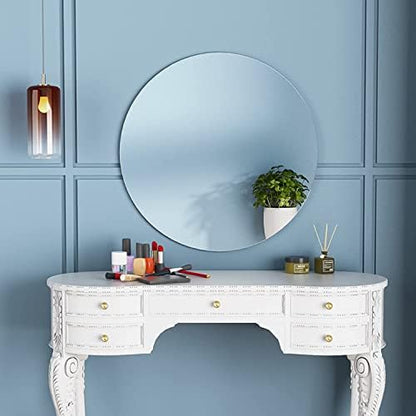 12'' Round Wall Mirror Tiles Self Adhesive Circle Mirror for Wall