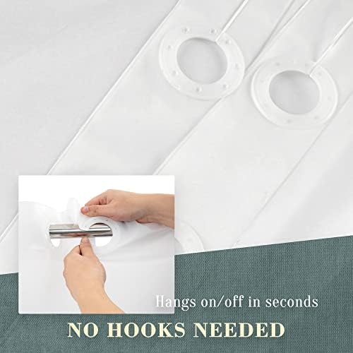 No Hook PEVA Shower Curtain or Liner, Standard Size 71 x 74, Frost