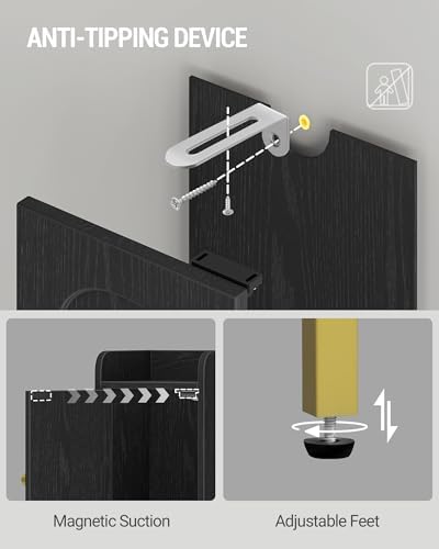 Hzuaneri Slim Bathroom Storage Cabinet, Narrow Bathroom Organizers,3 Doors