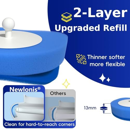 Disposable Toilet Bowl Brush with 32 Scented Toilet Wand Refills