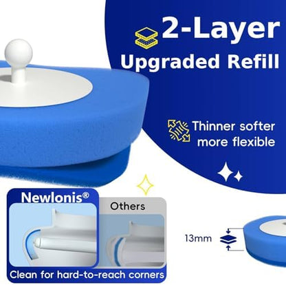 Disposable Toilet Bowl Brush with 32 Scented Toilet Wand Refills