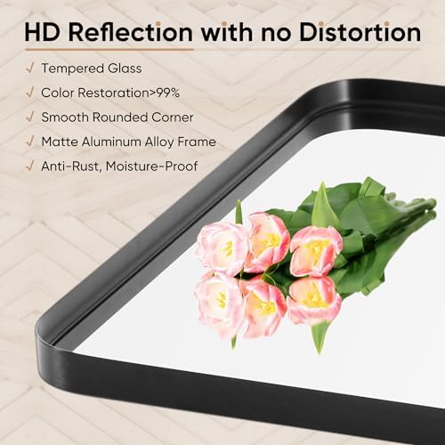 Sweetcrispy Bathroom Mirror, Vanity Mirror for Wall, 24x36 Inch