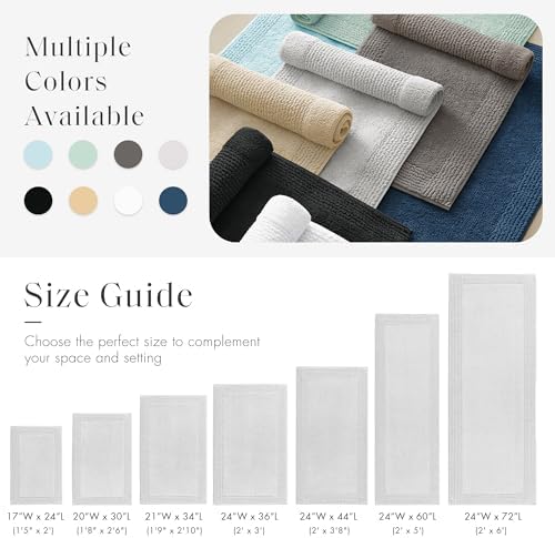Madison Park Splendor Reversible 100% Cotton Bath Rug, 20 x 30, Grey