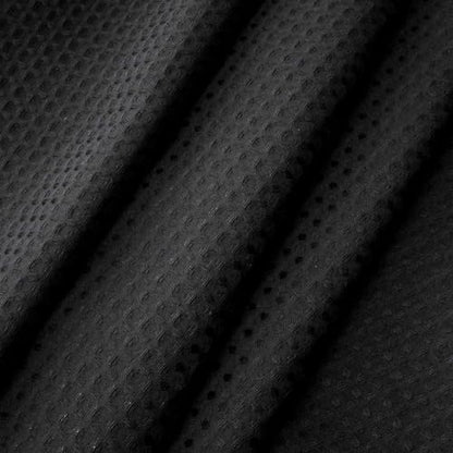 RiverDream Heavyweight Waffle No Hook Shower Curtain with Liner,Black,71x80