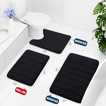 Buganda Memory Foam Bath Mat 47 x 20, Ultra Soft Absorbent Bathroom Rugs
