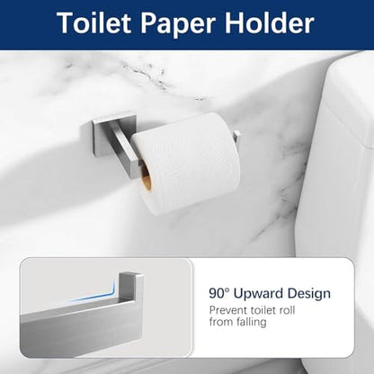 Gypie 24Inch Bathroom Accessory Set Wall Mounted, Brushed Nickel 5-Pieces