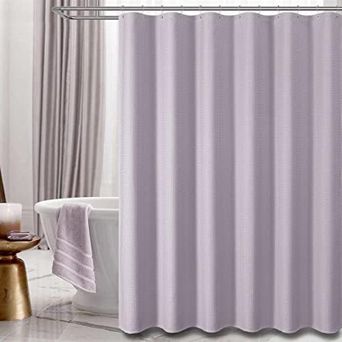 Dynamene Stall Waffle Shower Curtain 256 GSM Heavy Fabric 54x78 Lavender