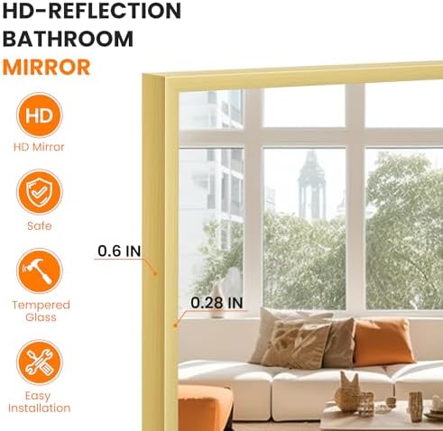Bathroom Vanity Mirror for Wall 2Pack 36"x24" Bathroom Mirror for Over Sink