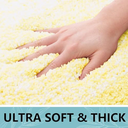 Arotive Microfiber Bathroom Rugs, Shaggy Soft Absorbent Bath Rug, 59x24
