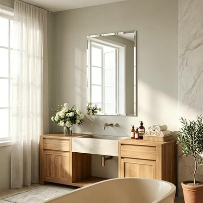 24x36 Inch Bathroom Mirrors for Over Sink, Frameless Mirrors for Wall