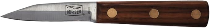 Chicago Cutlery B42 Walnut Tradition 3pc Parer, Utility and Chef Knife Set