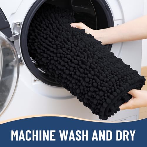 Arotive Bathroom Rugs Mat 34x21, Soft Absorbent Chenille Shaggy Bath Mat