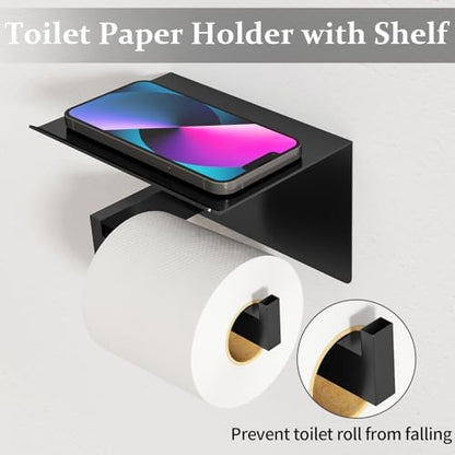 STWWO 10-Piece Matte Black Bathroom Hardware Accessories Set