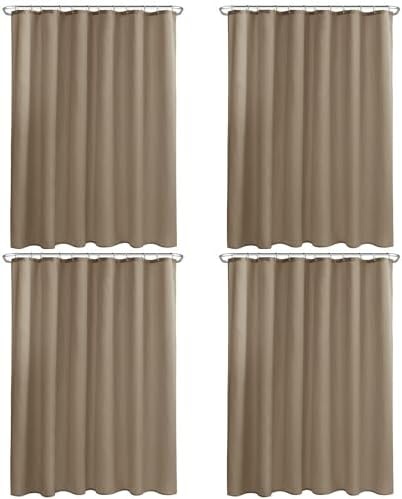 Nasitos Fabric Shower Curtain Liners with Magnets 2 Pack 70X72 Inch White