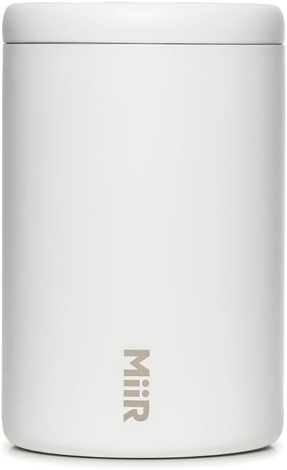 MiiR Airlock Coffee Canister | 12-Ounce Capacity, 18/8 Stainless Steel, 90% Recycled Content, Sleek Minimalist Design
