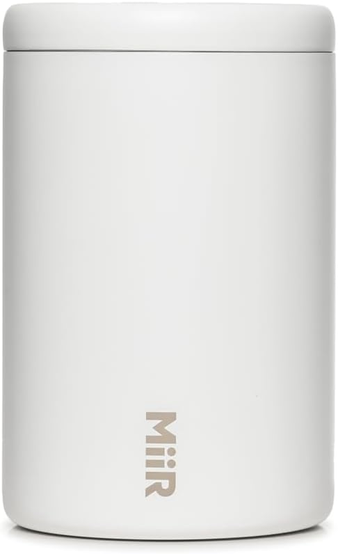 MiiR Airlock Coffee Canister | 12-Ounce Capacity, 18/8 Stainless Steel, 90% Recycled Content, Sleek Minimalist Design