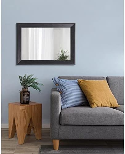 AAZZKANG Black Mirrors for Wall Rectangle Wood Framed Large
