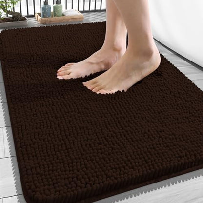 OLANLY Bathroom Rugs 34x21, Extra Soft Absorbent Chenille Bath Rugs