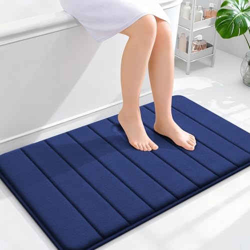 OLANLY Memory Foam Bath Mat 35x24, Super Soft and Absorbent Bathroom Rugs