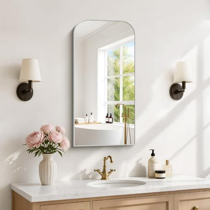 YIROMAN Bathroom Mirrors for Over Sink,18"x36" Silver Vanity Mirror