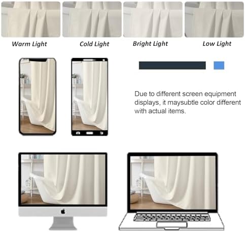 OWENIE Cream Shower Curtain for Bathroom 84 Inches Eatra Long, Elegant 3D Embossed Textured Cloth Waffle Shower Curtain, Modern Luxury Hotel Style, Water Repellent, Machine Washable, 72X84, Cream