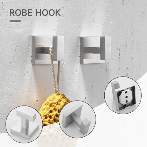 TQKAG 5-Piece Bathroom Hardware Set, Brushed Nickel Classic Wall Mounted