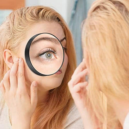 MIYADIVA 20X Magnifying Mirror, Small Travel Mirror with Suction Cup and Tweezers, 3.5 Inches