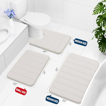 Buganda Memory Foam Bath Mat 44 x 24, Ultra Soft Absorbent Bathroom Rugs