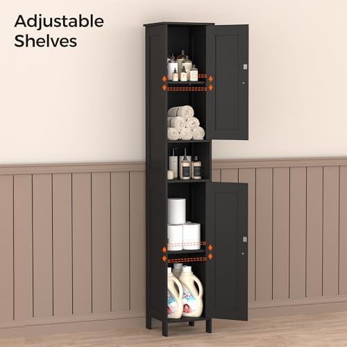 Homleke Tall Bathroom Storage Cabinet with 2 Doors, Slim Bathroom Cabinet