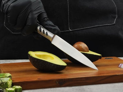 CHUSHIJI Kitchen Knife Set 3 Piece | Professional Chef Knife Set with 8" Chef Knife, 7" Santoku Knife, 5" Utility Knife | High Carbon Stainless Steel Sharp Kitchen Knives for Home Cooking & Gifting