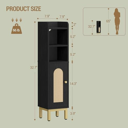 Hzuaneri Bathroom Storage Cabinet, Small Corner Floor Cabinet