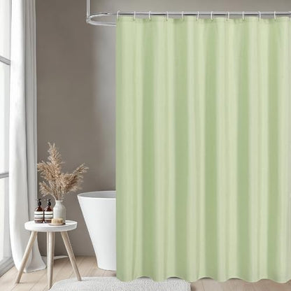 Waterproof Fabric Shower Curtain,No Liner Needed,72x72,Green