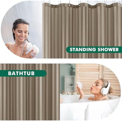 Fabric Shower Curtain Liner 72x72 Inch-Standard Size Cloth Shower Liners