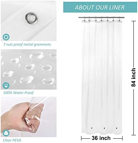 Mrs Awesome 36x84 Stall Size Shower Curtain Liner Clear