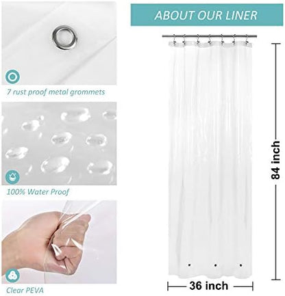 Mrs Awesome 36x84 Stall Size Shower Curtain Liner Clear