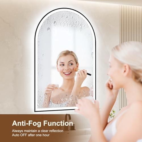 24"x36" Arched LED Lighted Bathroom Mirror with Lights