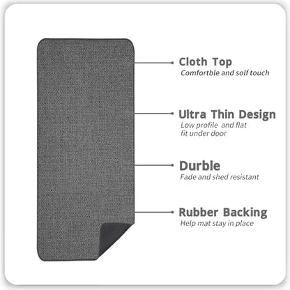 Bosap Bath Mat,Ultra Thin Bathroom Runner Rugs,Large Bath Mats for Bathroom,Quick Dry,Non-Slip,Machine Washable,Low Pile,Bath Rug,Shower Outside,Sink,Home Decor Accessories.Dark Grey,2'x6'(24x72inch)