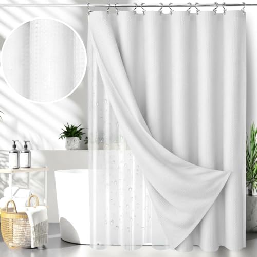25 PCS White Bathroom Accessories Set丨Shower Curtain Bathroom Accessory