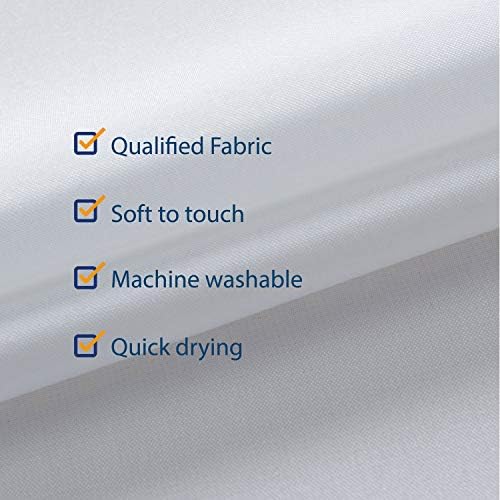 N&Y HOME Fabric Shower Curtain Liner 60 x 72 inches, White