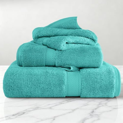 SUPERIOR Egyptian Cotton Ultra Plush & Absorbent, 3 Piece Set, Turquoise