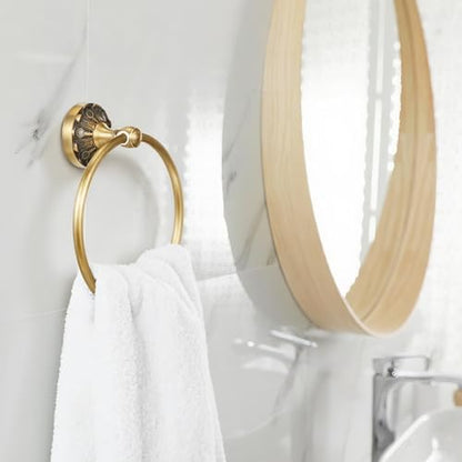 2 Pcs Antique Toilet Paper Holder Hand Towel Ring, Retro