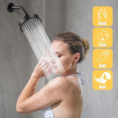 AISOSO High Pressure Rain Shower Head 2PCS 5 Modes 4.1" Oil Rubbed Bronze