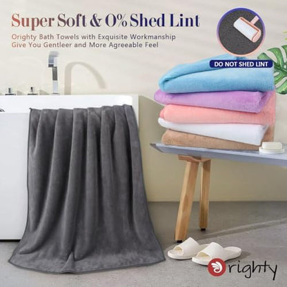 Orighty Bath Towels, Soft Feel Bath Towel, 6 Pack (24'' x 48'')