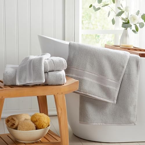 Luxury Bamboo Rayon Oversized Bath Towel Set | 2-Pack | Ultra Soft | Grey