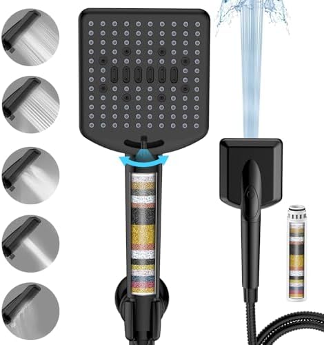 Homlord Filtered Shower Head with Handheld, High Pressure 6 Mode Showerhead