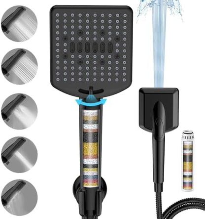Homlord Filtered Shower Head with Handheld, High Pressure 6 Mode Showerhead