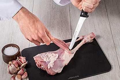 Arcos Boning Knife 6 Inch Nitrum Stainless Steel and 160 mm blade. Professional Butcher Knife to Slice Bones from Meat. Ergonomic Polypropylene Handle. Series Universal. Color Black