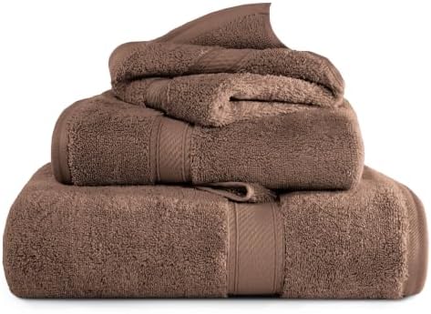 Superior Egyptian Cotton Ultra Plush & Absorbent, 3 Piece Set, Chocolate