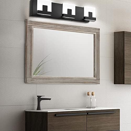 YOSHOOT Hand-Made Wooden Spliced Wall Mirror for Bathroom, Rustic Farmhouse Vanity Mirror, Décor Wall Art, Solid Wood Frame, Vertical or Horizontal Hanging, 72" x 36", Grey